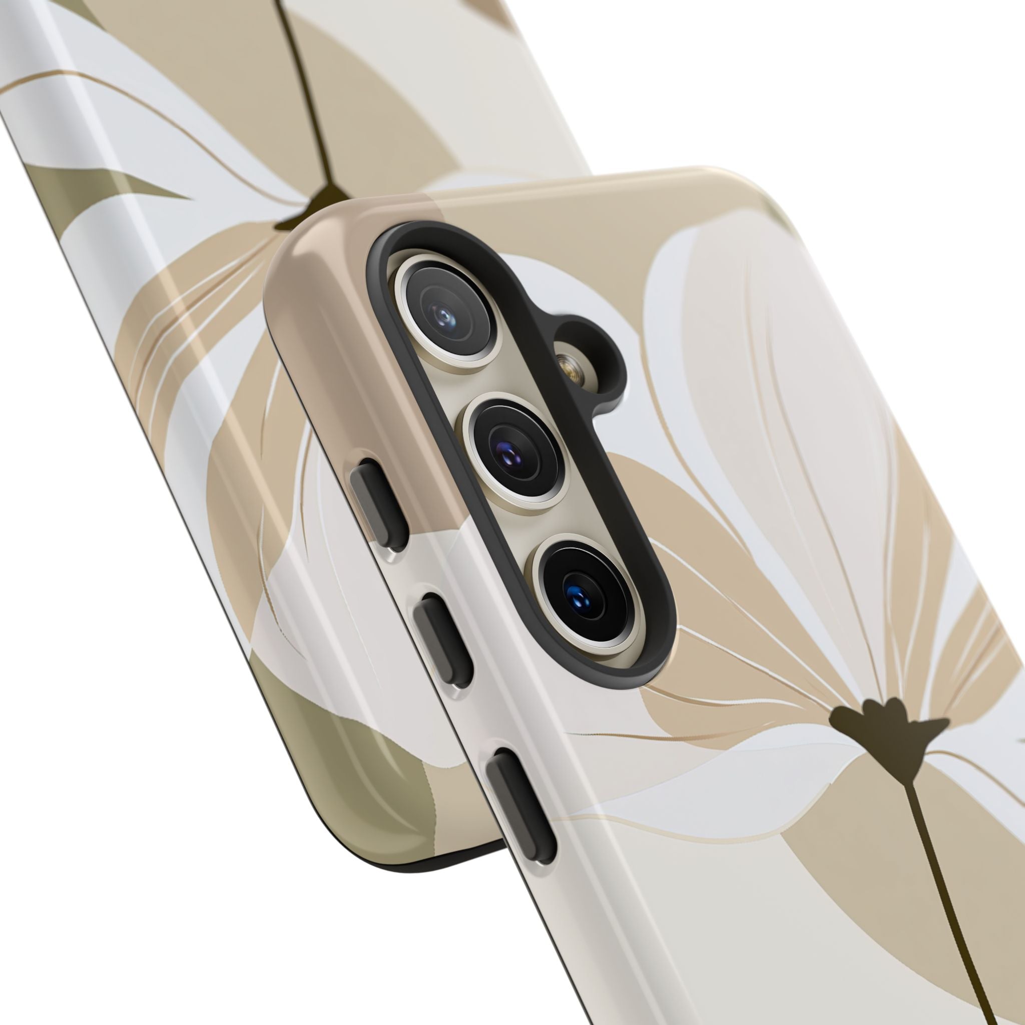 Beige Tough Phone Case for Samsung - Sage Linen Magnolia