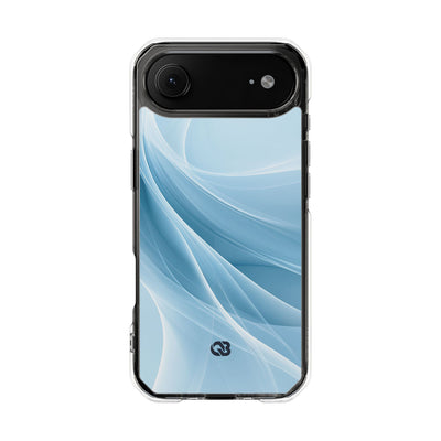 Glacial Ridge Contours · Clear Impact Magnetic Phone Case for iPhone · Blue