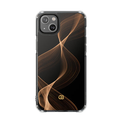 Brown Impact MagSafe Phone Case for iPhone - Copper Silk Wave
