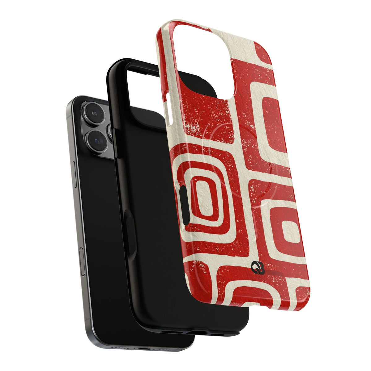 Vermilion Block Motif · Tough 2.0 Magnetic Phone Case for iPhone · Red