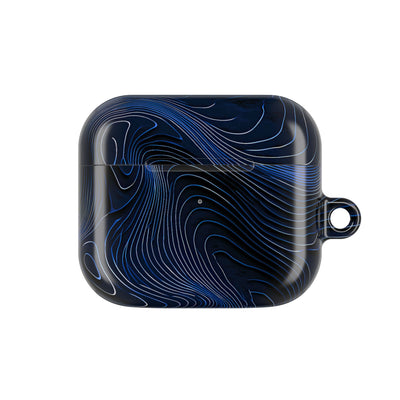 Midnight Topography · Hard Case for AirPods & AirPods Pro · Blue
