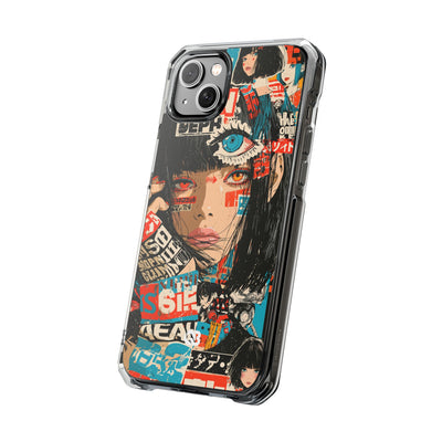 Shibuya Street Collage · Clear Impact Magnetic Phone Case for iPhone · Red