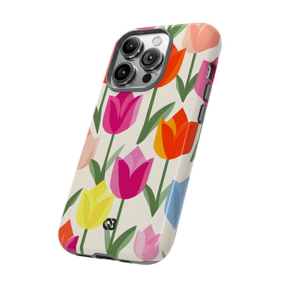 Vibrant Petal Grid · Tough Fundas para teléfono para iPhone