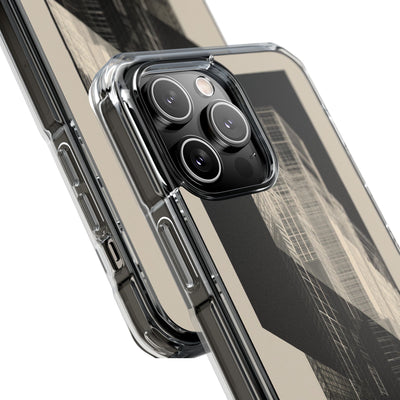Beige Impact MagSafe Phone Case for iPhone - Monolith Urban Grid