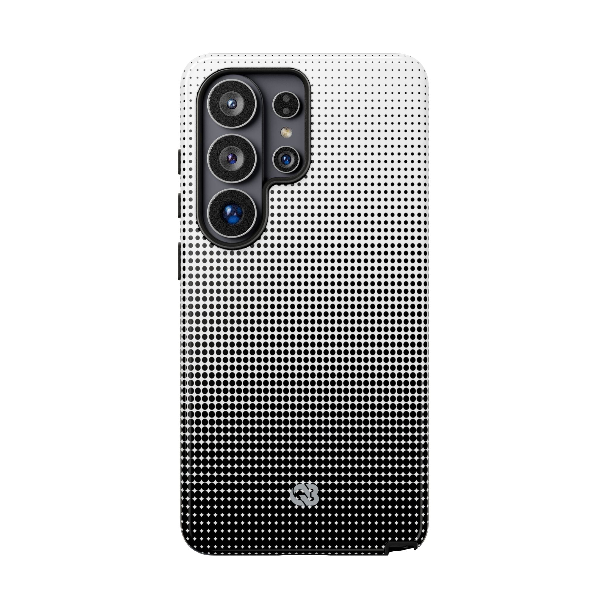 Black Tough Phone Case for Samsung - Obsidian Halftone Flux