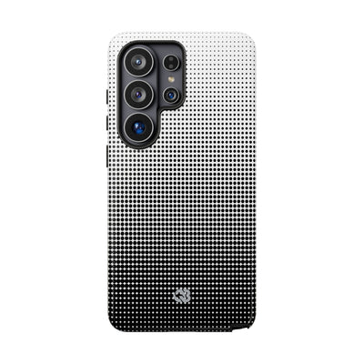 Black Tough Phone Case for Samsung - Obsidian Halftone Flux