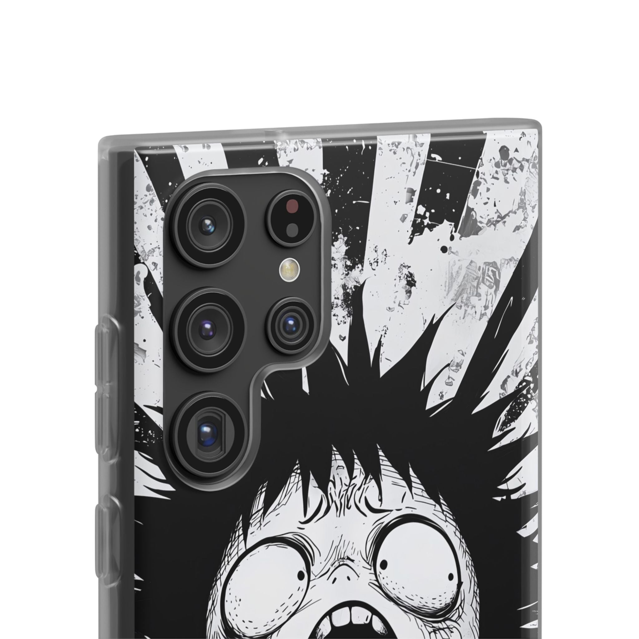 Chaotic Monochrome Scream · Soft Telefoncover for Samsung