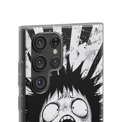 Chaotic Monochrome Scream · Soft Telefoncover for Samsung