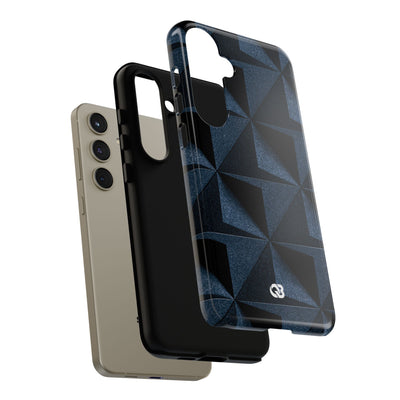 Blue Tough Phone Case for Samsung - Indigo Basalt Facets
