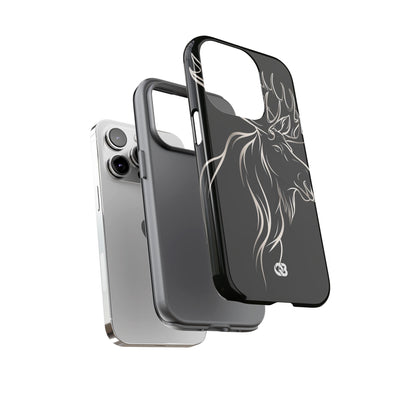 Nordic Moose Contour · Tough Phone Case for iPhone · Black