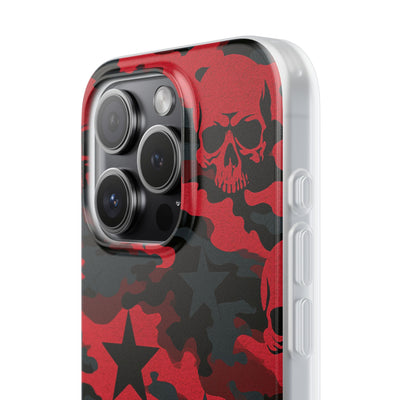Crimson Skull Camo · Lite Phone Case for iPhone ·  Red