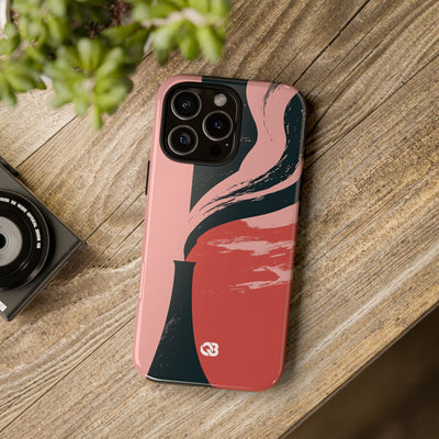 Pink Tough Phone Case for iPhone - Cinder Rose Plume