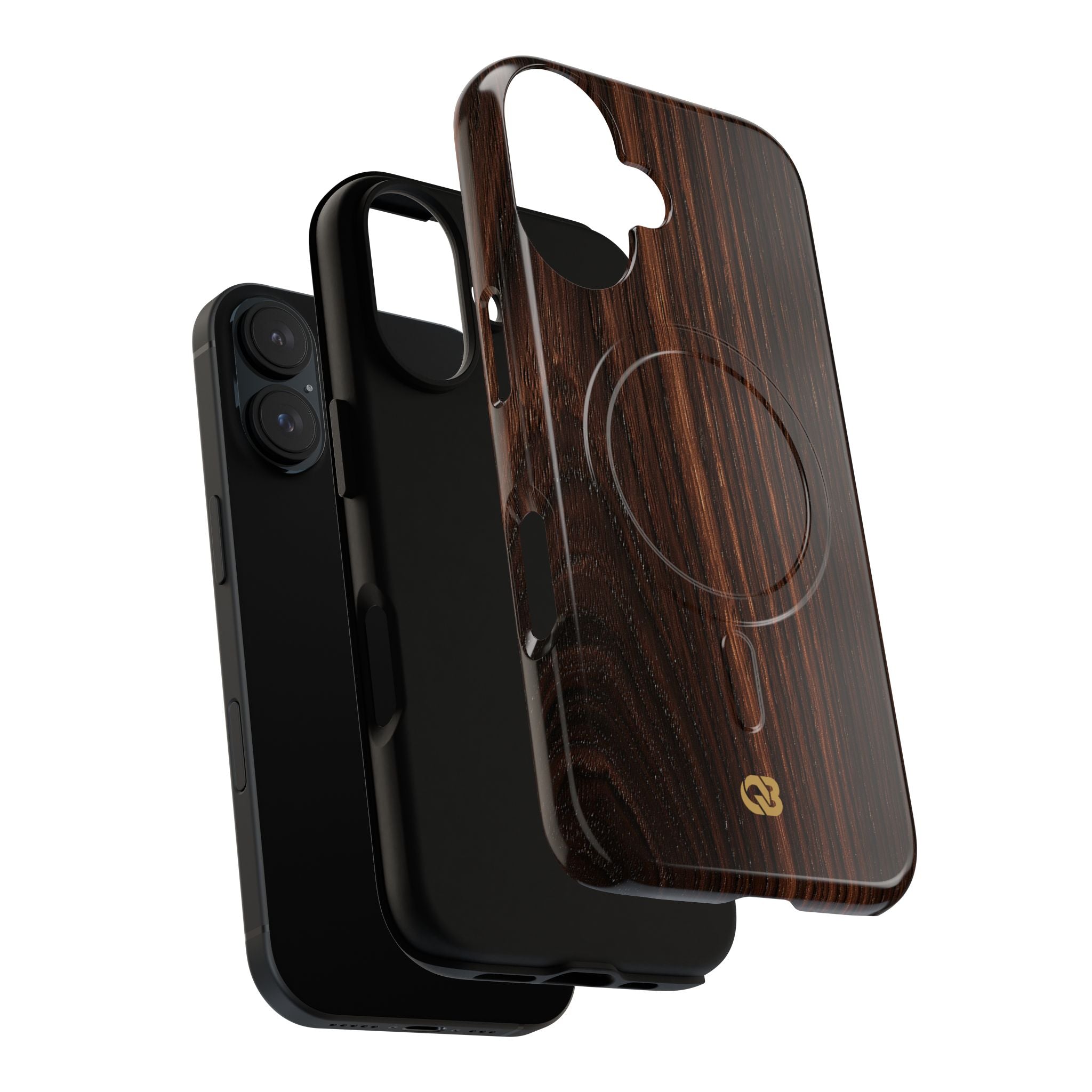 Brown Tough 2.0 Magsafe Phone Case for iPhone - Burnished Mahogany Grain