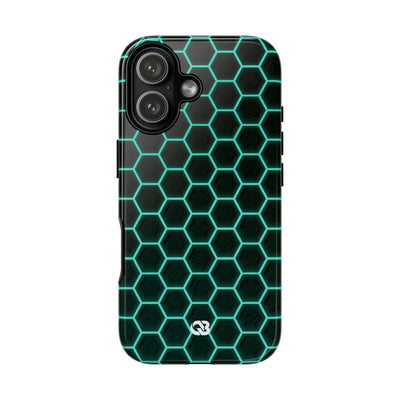 Neon Hex Spectrum · Tough Phone Case for iPhone · Teal
