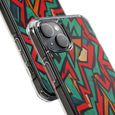 Jagged Teal Static · Impact Phone Case for iPhone · Magsafe