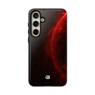 Red Tough Phone Case for Samsung - Solar Crimson Flare