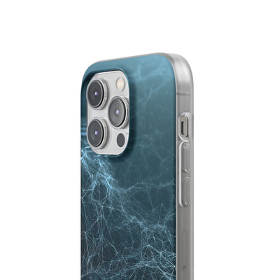Teal Lite Phone Case for iPhone - Arctic Neural Mesh