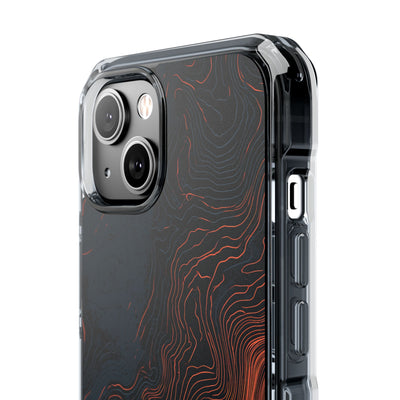 Black Impact MagSafe Phone Case for iPhone - Volcanic Basalt Map
