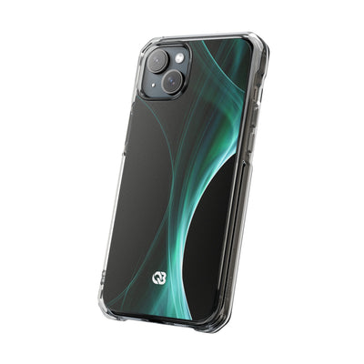 Emerald Lumen · Clear Impact Magnetic Phone Case for iPhone · Green
