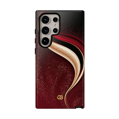 Gilded Crimson Flow · Tough Phone Case for Samsung · Red