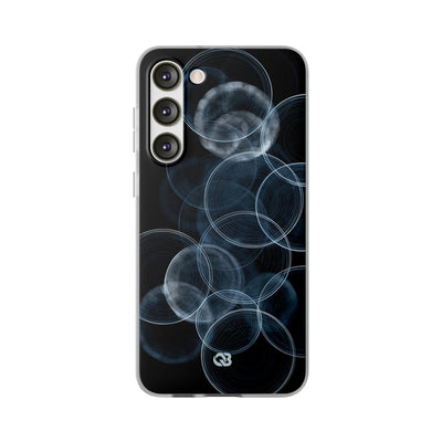 Blue Lite Phone Case for Samsung - Cyan Pulse Ripple