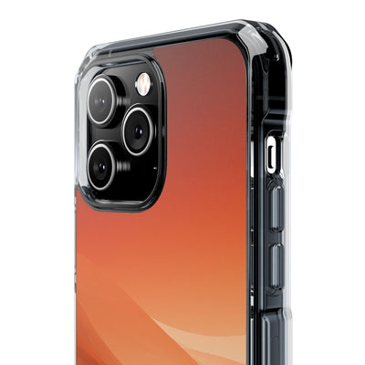 Terracotta Dune Ridges · Clear Impact Magnetic Phone Case for iPhone · Orange