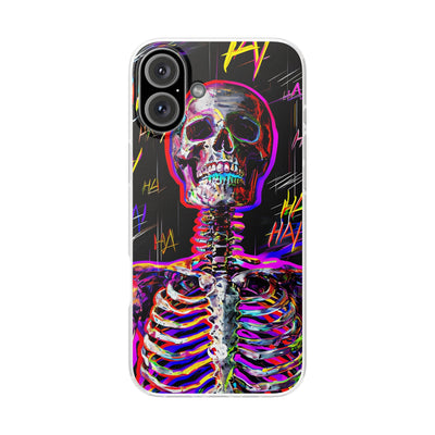 Neon Glitch Skeleton · Soft Handyhülle für iPhone