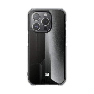 Black Impact MagSafe Phone Case for iPhone - Brutalist Pixel Monolith