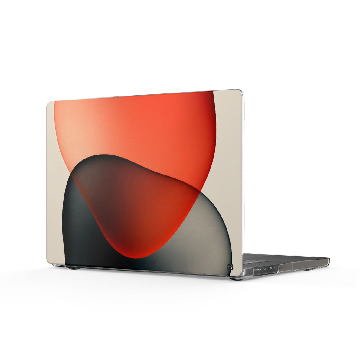 Translucent Crimson Form · Clear Hard Case for MacBook · Red