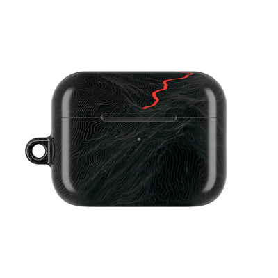 Crimson Ridge Pass · Hard Case for AirPods & AirPods Pro · Black