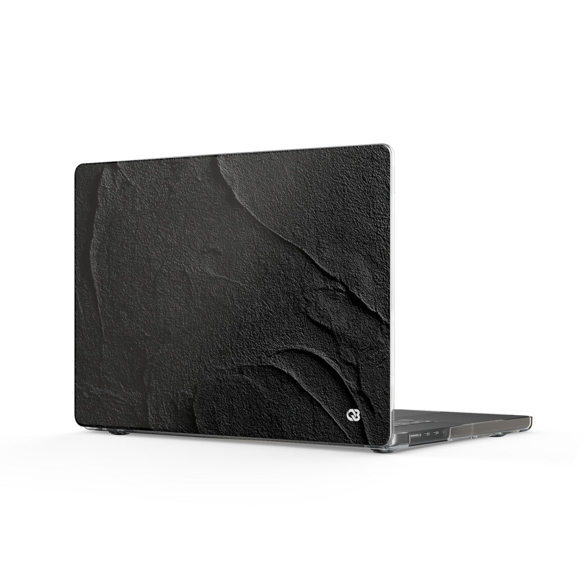 Obsidian Stucco Relief · Clear Hard Case for MacBook · Black