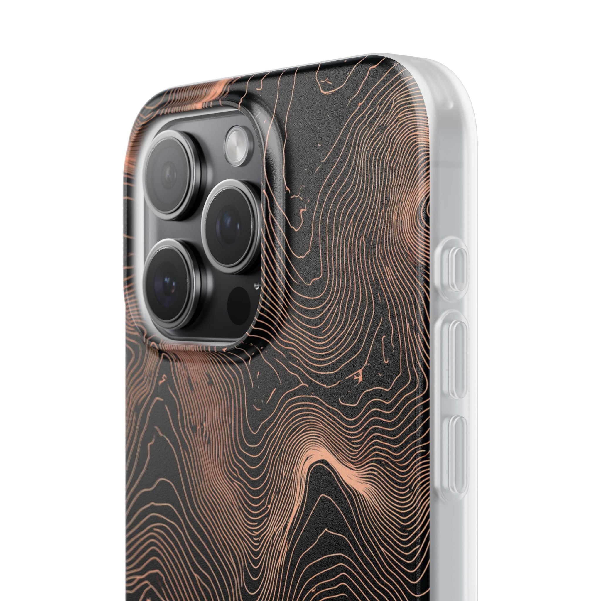 Orange Lite Phone Case for iPhone - Salmon Ridge Topo