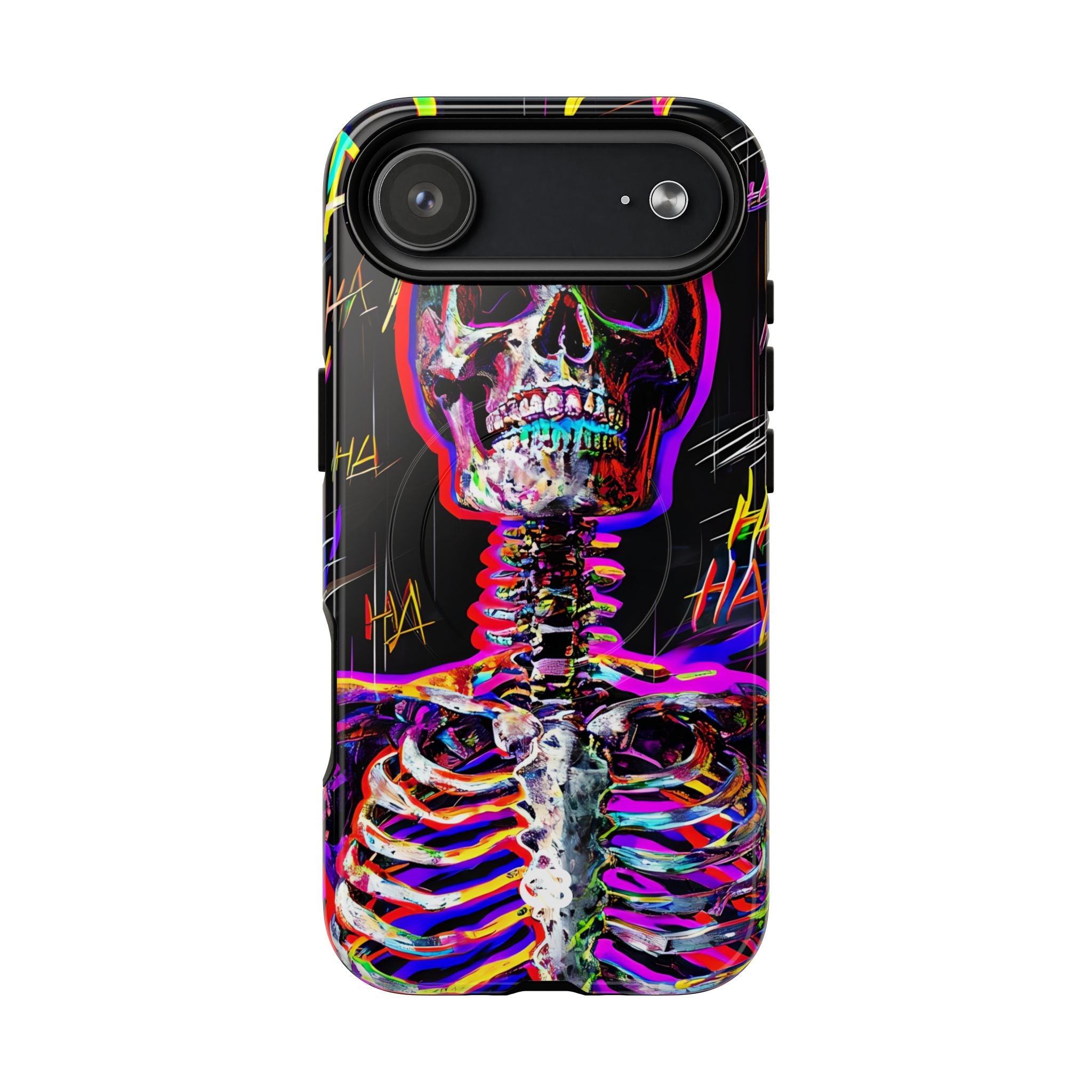 Neon Glitch Skeleton · Tough+ Coque de téléphone pour iPhone · Magsafe