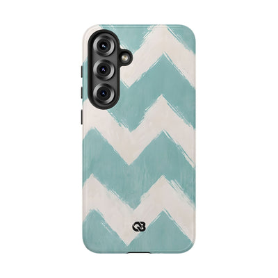Teal Painted Chevron · Tough Phone Case for Samsung