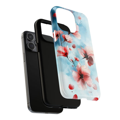 Pink Blossom Drift iPhone 15 Pro Max Case - Tough+