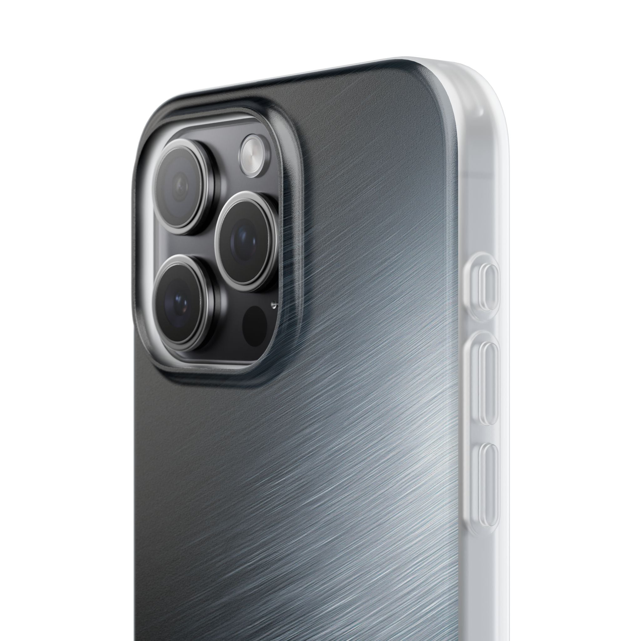 Grey Lite Phone Case for iPhone - Charcoal Brushed Steel