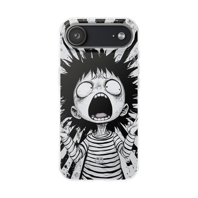 Chaotic Monochrome Scream · Soft Handyhülle für iPhone