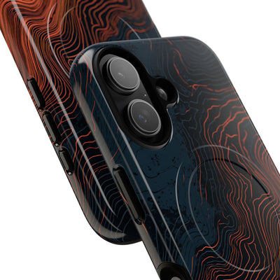 Black Tough 2.0 Magsafe Phone Case for iPhone - Volcanic Basalt Map