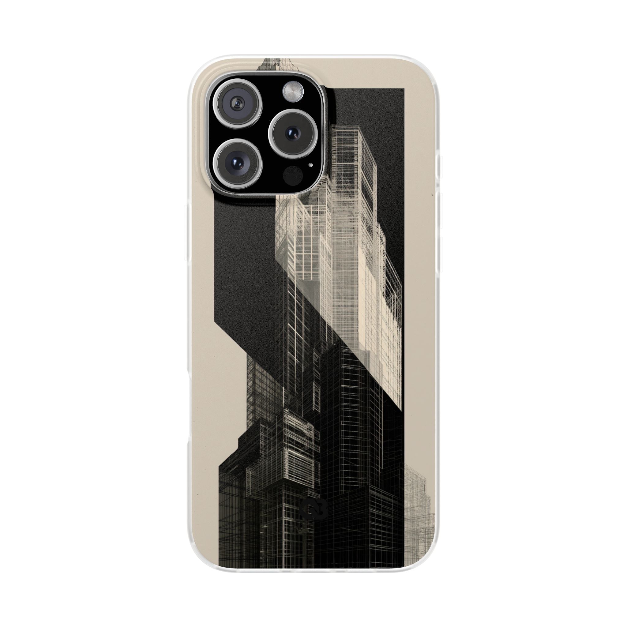 Beige Lite Phone Case for iPhone - Monolith Urban Grid