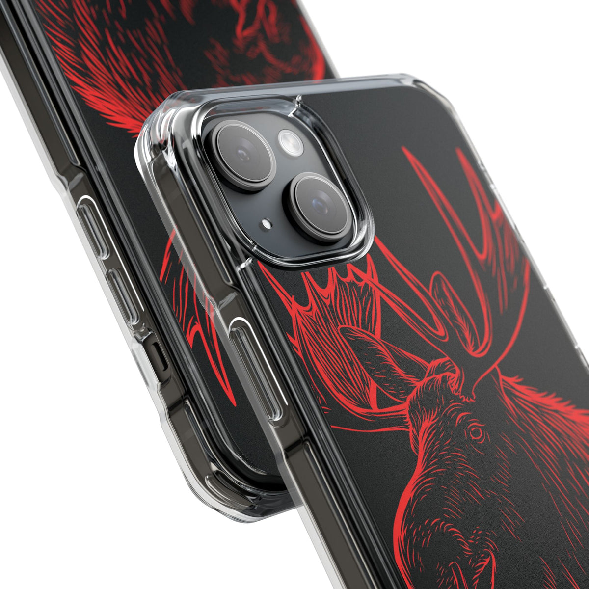 Nordic Elk · Clear Impact Magnetic Phone Case for iPhone · Black