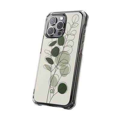 Green Impact MagSafe Phone Case for iPhone - Muted Eucalyptus Sketch
