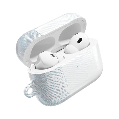 Glacial Contour Waves · Hard Case for AirPods & AirPods Pro · White