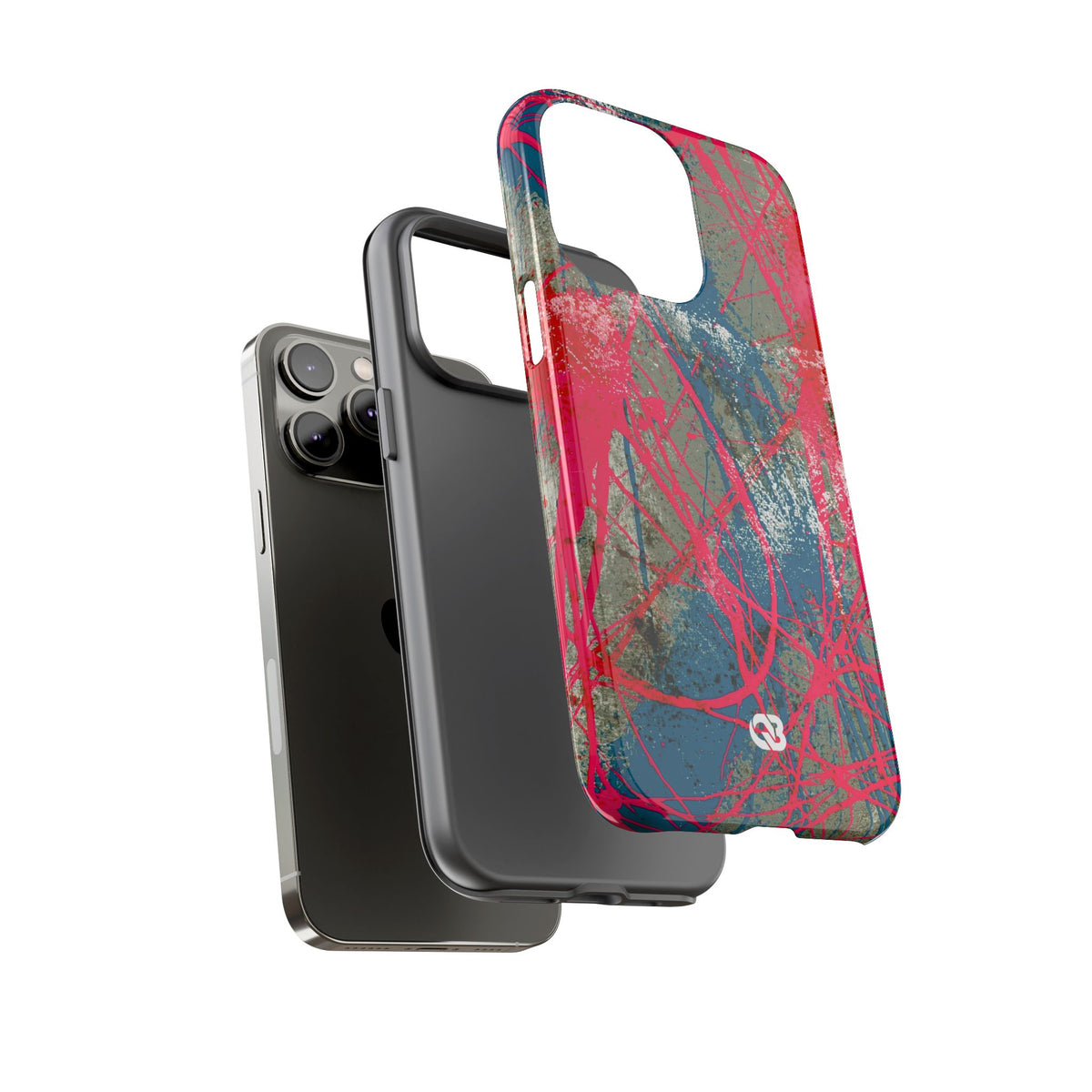 Neon Static Drip · Tough Phone Case for iPhone · Pink