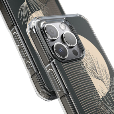 Black Impact MagSafe Phone Case for iPhone - Obsidian Sand Willow