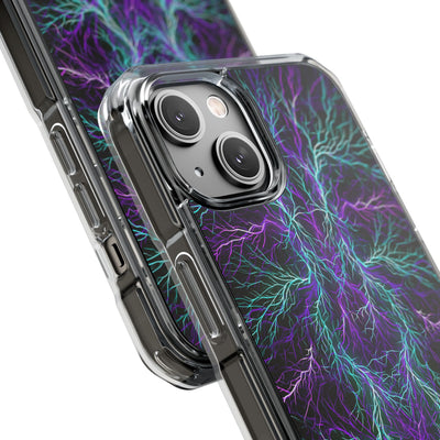 Electric Plasma Arbor · Clear Impact Magnetic Phone Case for iPhone · Purple