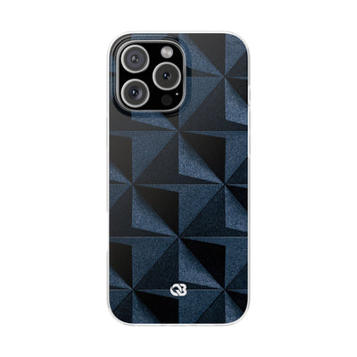 Blue Lite Phone Case for iPhone - Indigo Basalt Facets