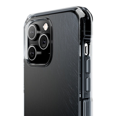 Black Impact MagSafe Phone Case for iPhone - Midnight Brushed Grain