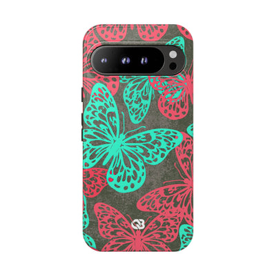 Electric Papillon · Tough Phone Case for Pixel ·  Pink