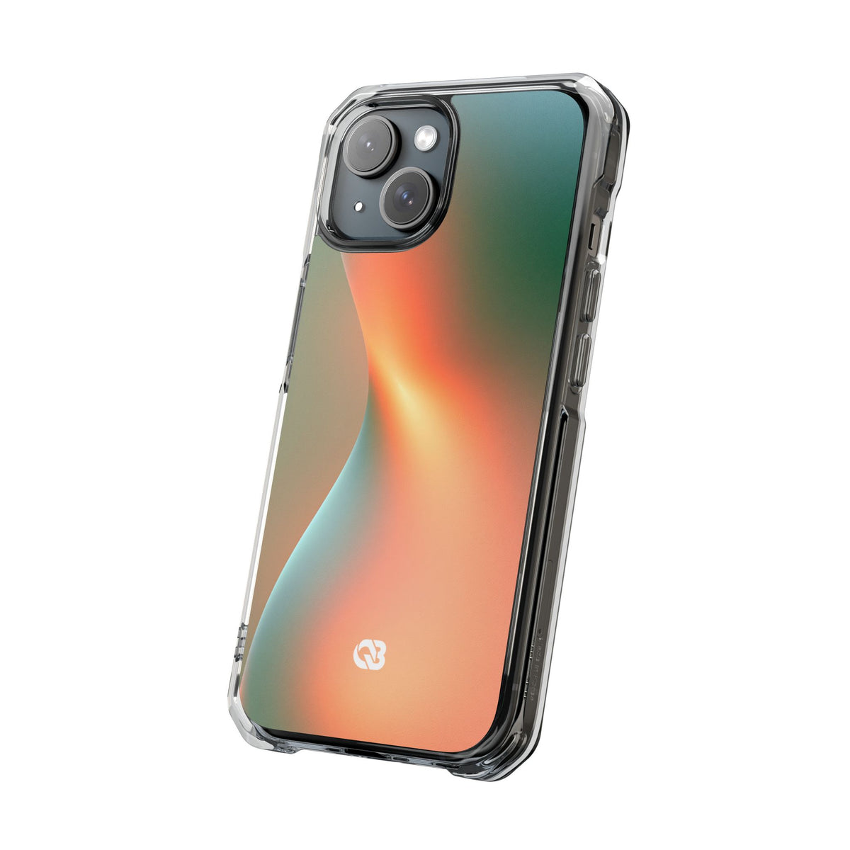Radiant Contour · Clear Impact Magnetic Phone Case for iPhone · Orange
