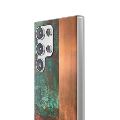 Teal Lite Phone Case for Samsung - Verdigris Copper Slab